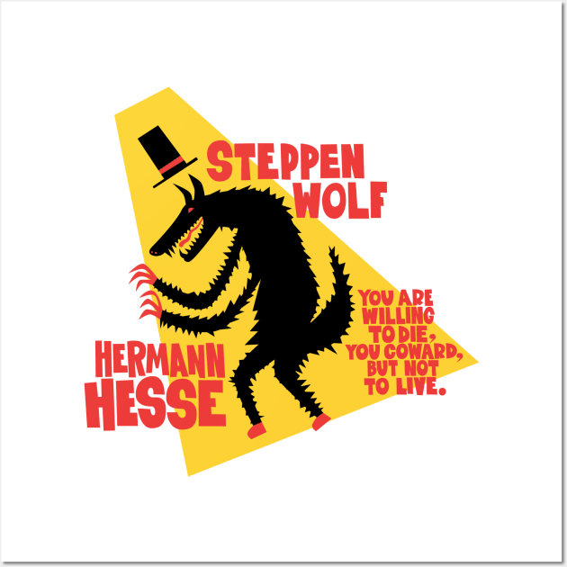 Hermann Hesse - Steppenwolf Illustration Wall Art by Boogosh